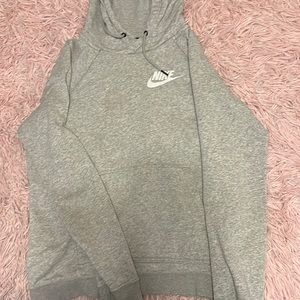 light grey nike hoodie, size medium
